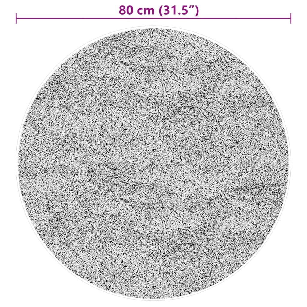 vidaXL Covor HUARTE, fir scurt, moale și lavabil, roz pudră, Ø 80 cm