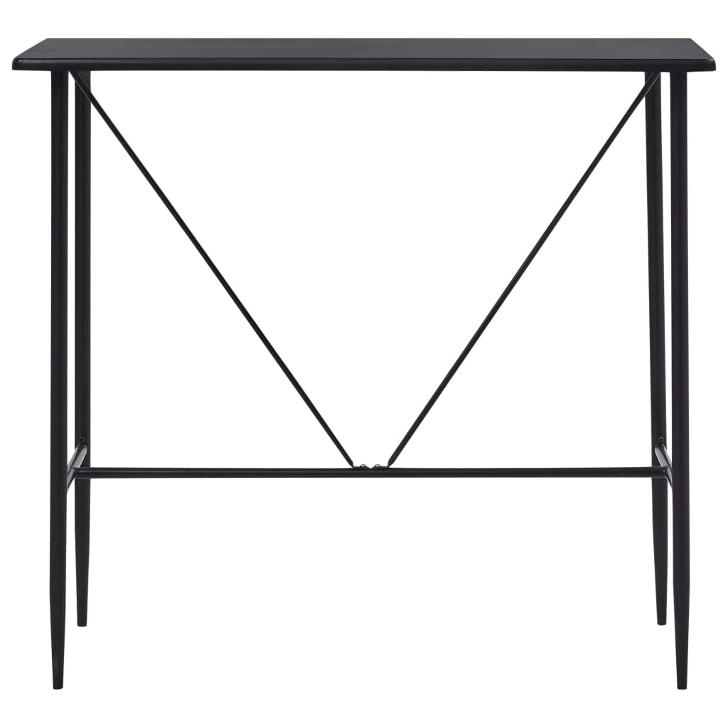 vidaXL Set mobilier de bar, 5 piese, negru, material textil