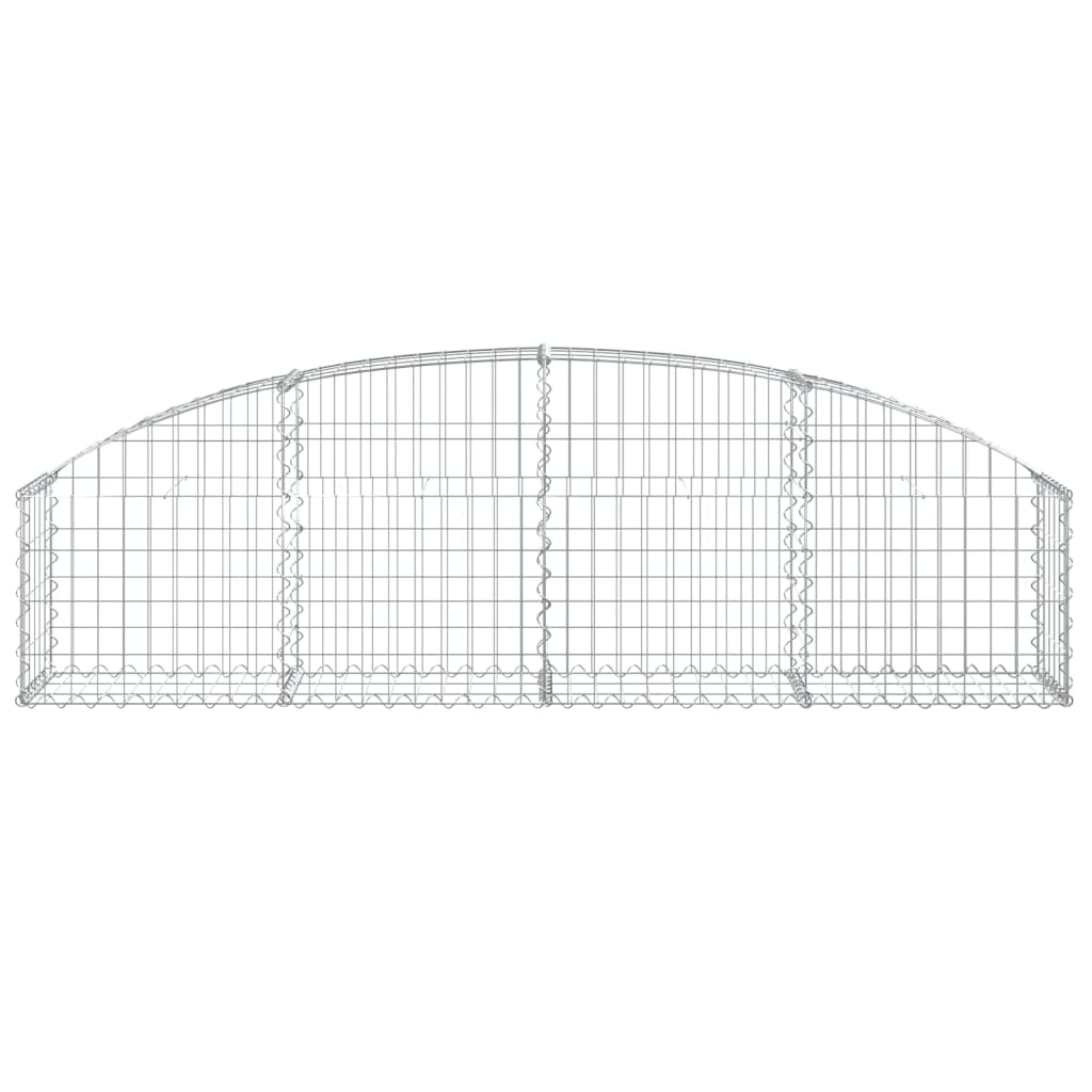 vidaXL Coș gabion arcuit, 200x30x40/60 cm, fier galvanizat