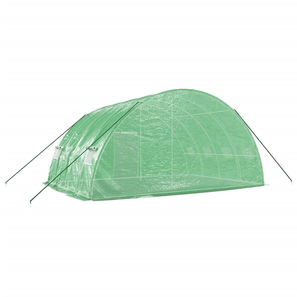 vidaXL Seră cu cadru din oțel, verde, 24 m², 6x4x2,85 m