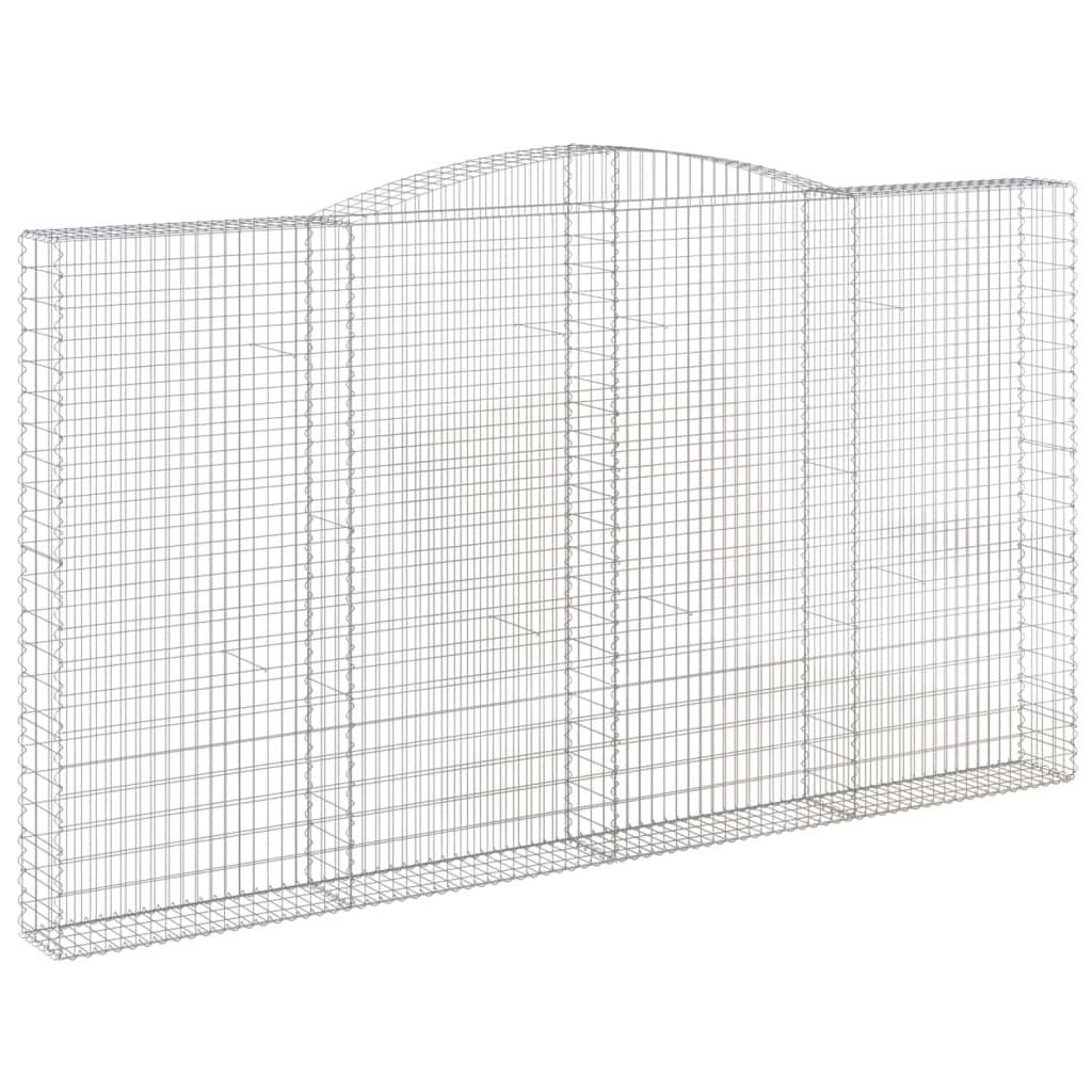 vidaXL Coșuri gabion arcuite 25 buc, 400x30x220/240cm, fier galvanizat