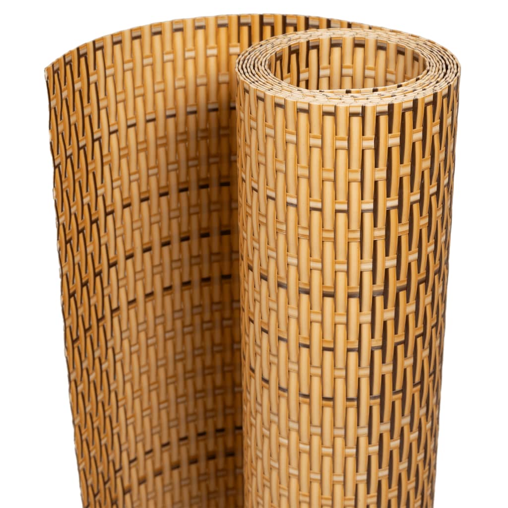 vidaXL Paravan Balcon Maro Deschis 400x100 cm Poly Rattan