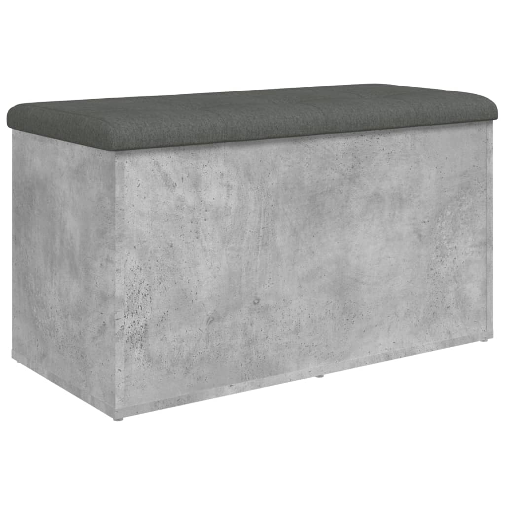 vidaXL Bancă de depozitare, gri beton, 82x42x45 cm, lemn prelucrat