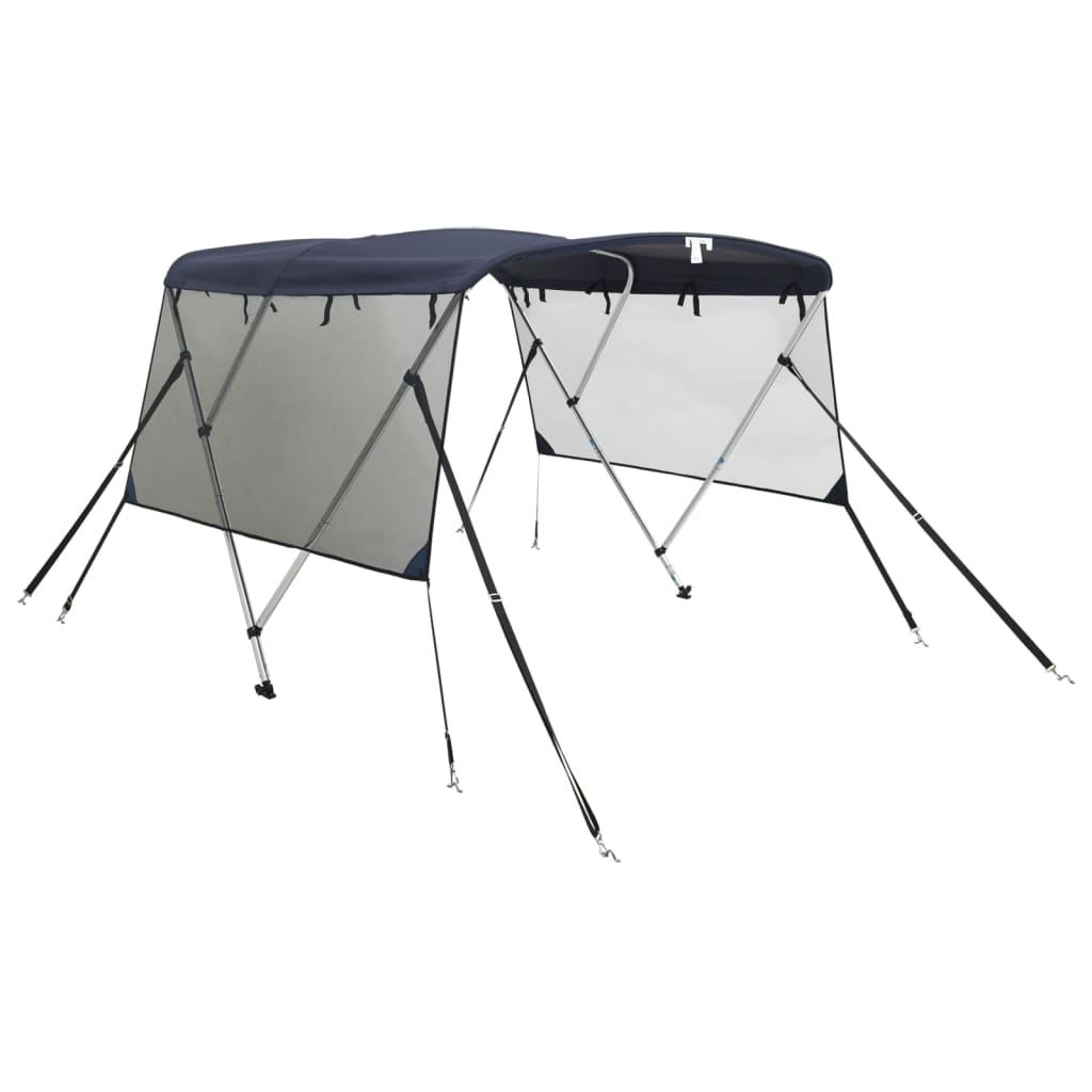 vidaXL Parasolar Bimini 3 arcuri pereți din plasă 183x(154-167)x137 cm