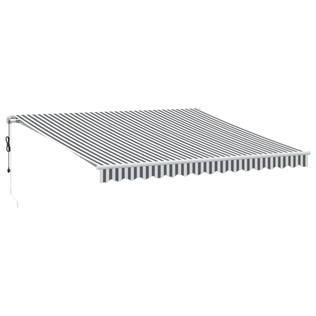 vidaXL Copertină retractabilă automat cu LED, antracit/alb, 400x300 cm