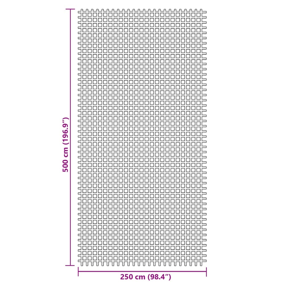 vidaXL Covoraș de camping, verde, 5x2,5 m