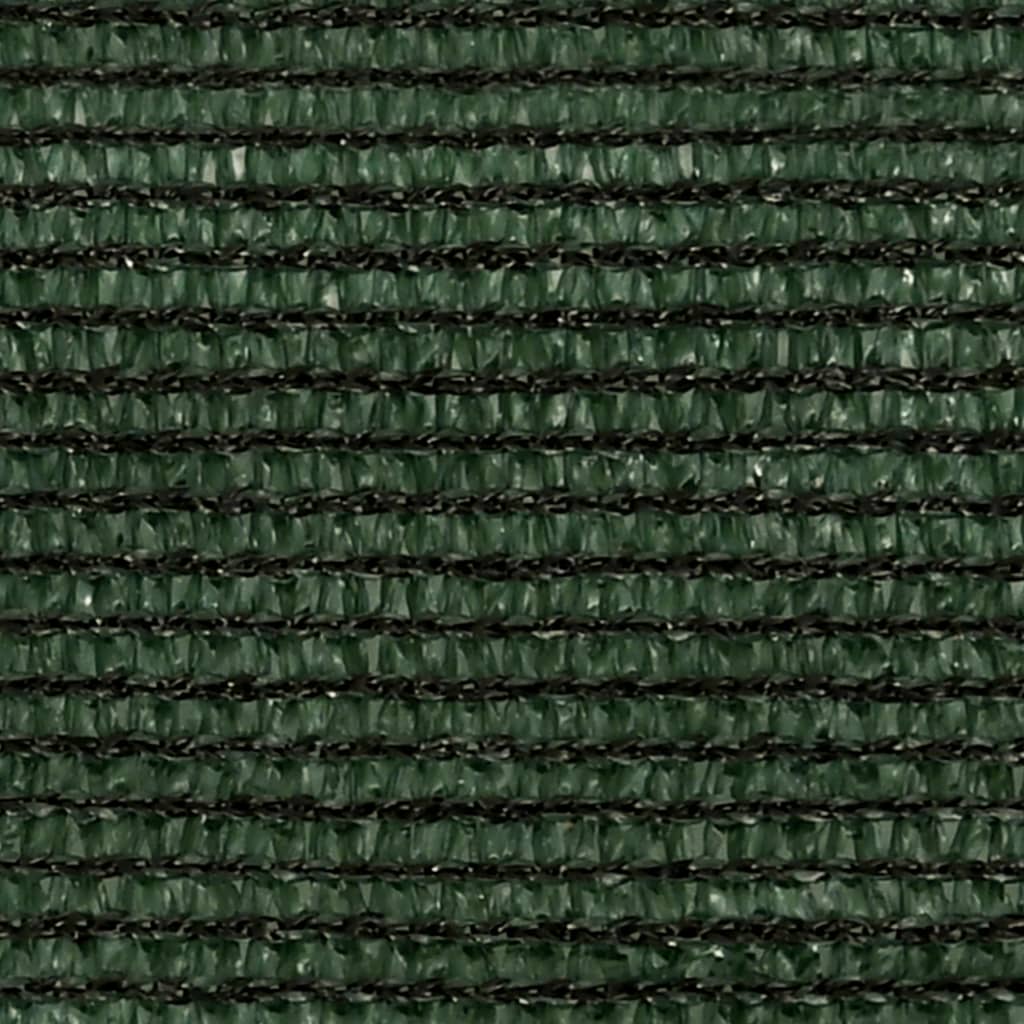 vidaXL Pânză parasolar, verde închis, 2,5 x 2,5 m, HDPE, 160 g / m²