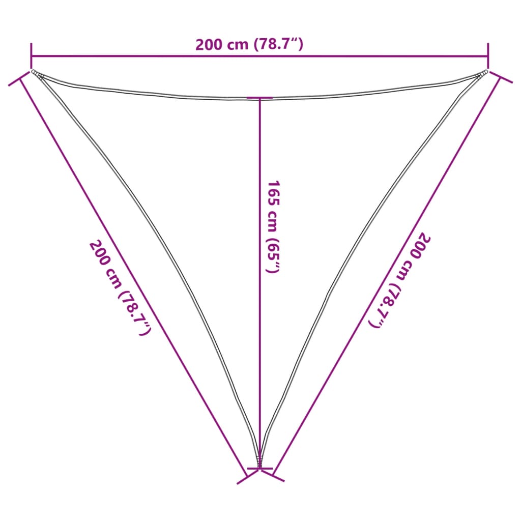 vidaXL Parasolar, alb, 2x2x2 m, 100% poliester Oxford