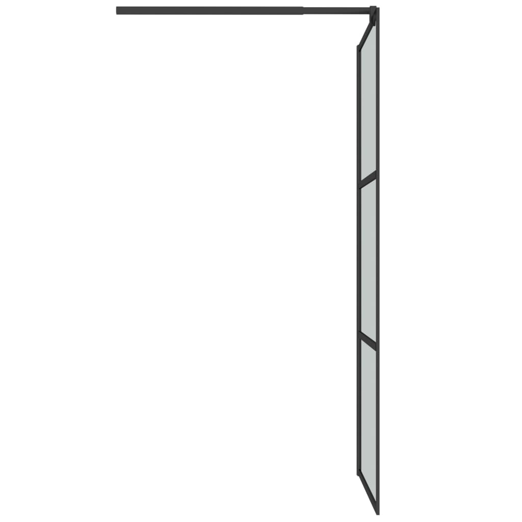 vidaXL Paravan duș walk-in negru 90x195 cm sticlă ESG culoare închisă