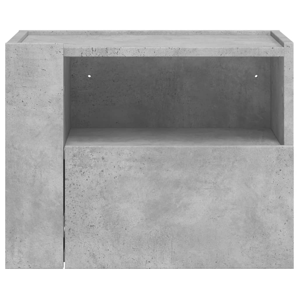 vidaXL Noptiere de perete, 2 buc., gri beton, 45x30x35 cm