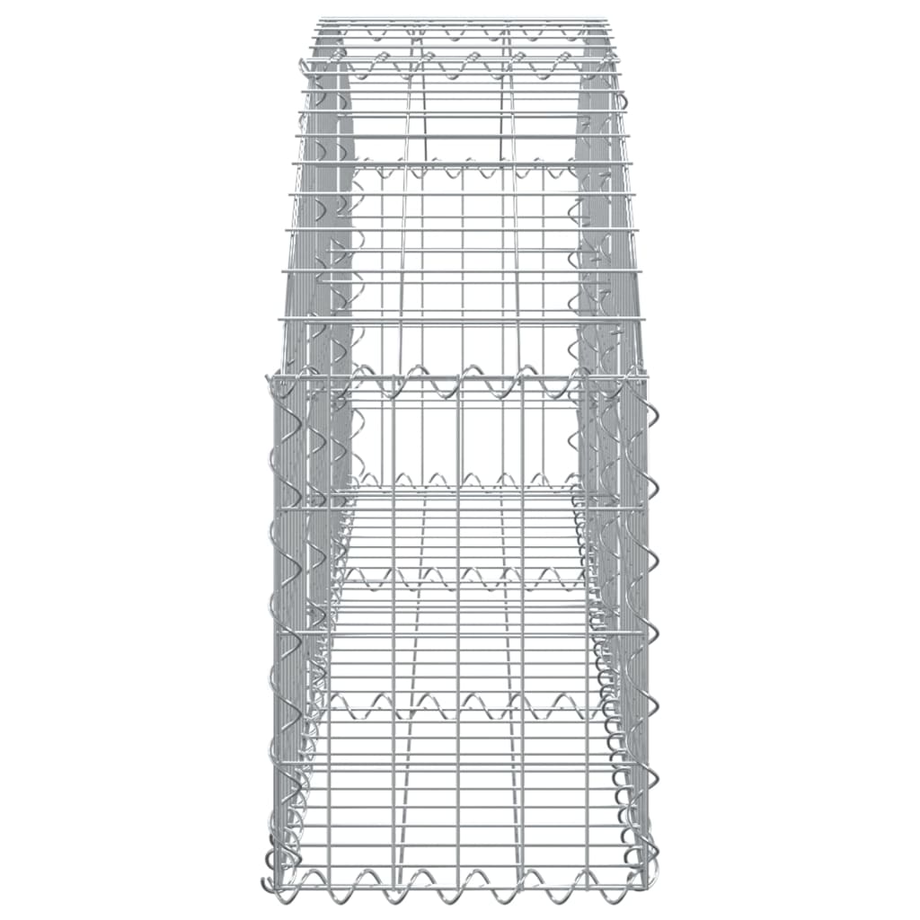 vidaXL Coș gabion arcuit, 150x30x40/60 cm, fier galvanizat