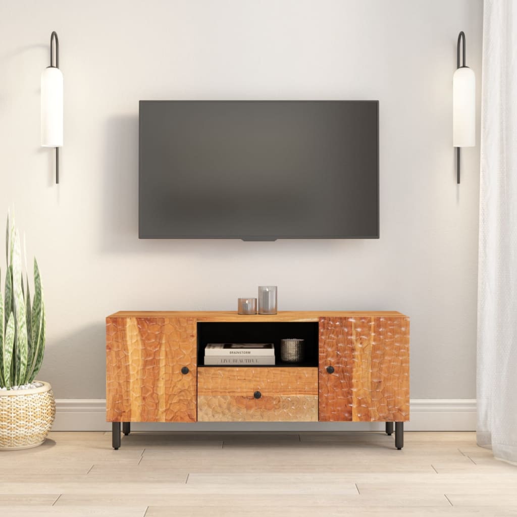 vidaXL Comodă TV, 105x33x46 cm, lemn masiv de acacia