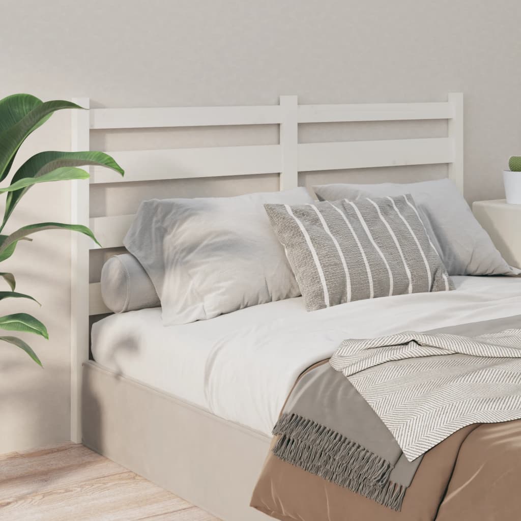 vidaXL Tăblie de pat, alb, 186x4x100 cm, lemn masiv de pin