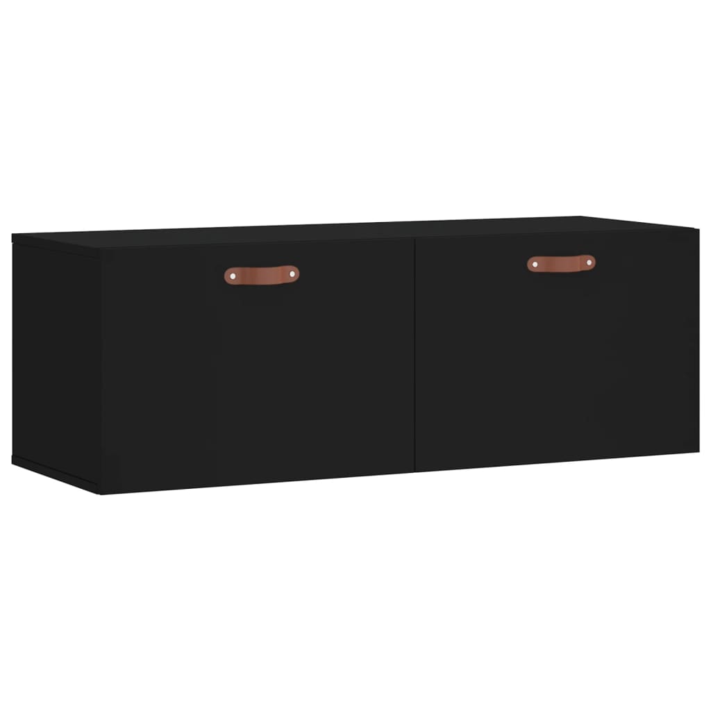 vidaXL Dulap de perete, negru, 100x36,5x35 cm, lemn compozit