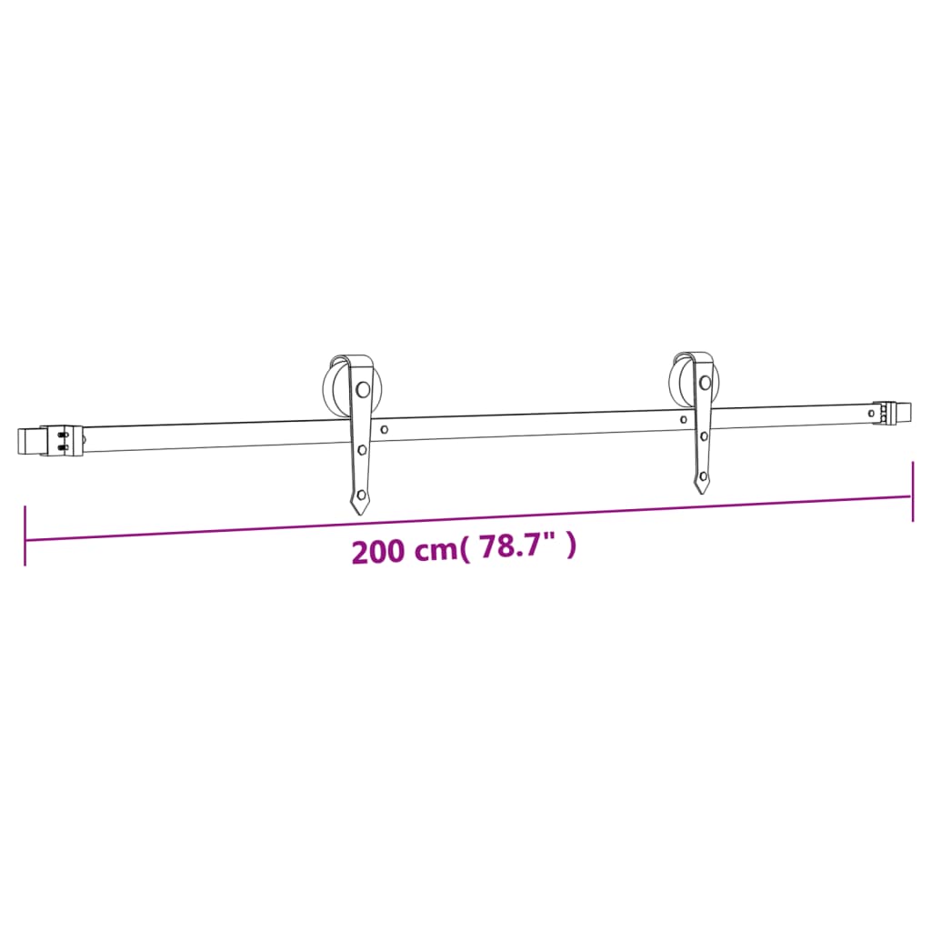 vidaXL Ușă glisantă cu set de feronerie 70x210 cm, lemn masiv de pin