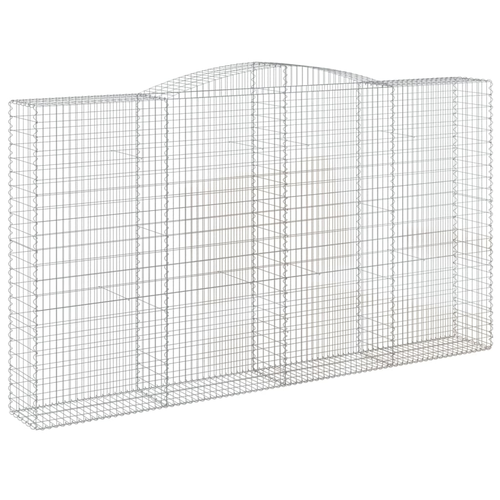 vidaXL Coșuri gabion arcuite, 15 buc 400x50x220/240cm, fier galvanizat