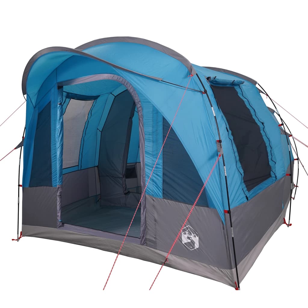 vidaXL Cort de camping pentru 3 persoane, albastru, impermeabil