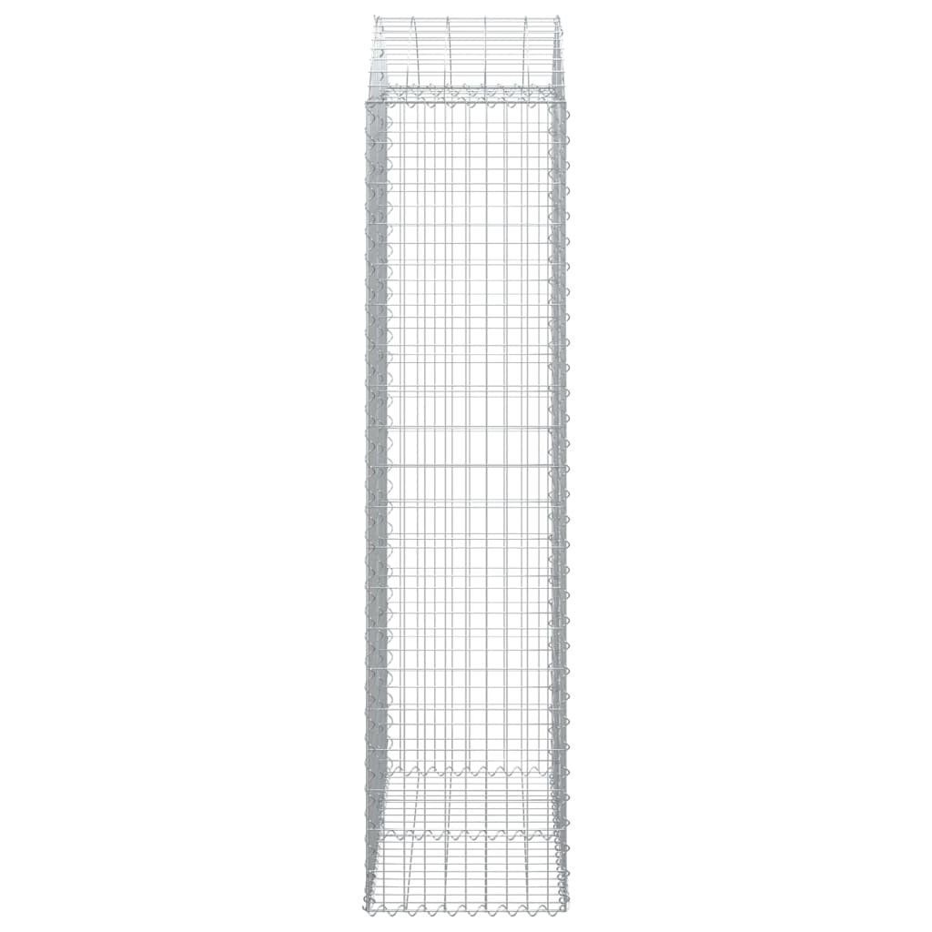 vidaXL Coș gabion arcuit, 100x50x200/220 cm, fier galvanizat