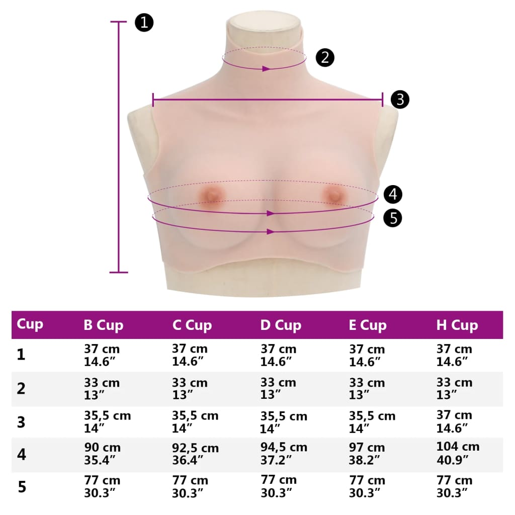 vidaXL Bust cu sâni din silicon cupă D, culoare caucazian