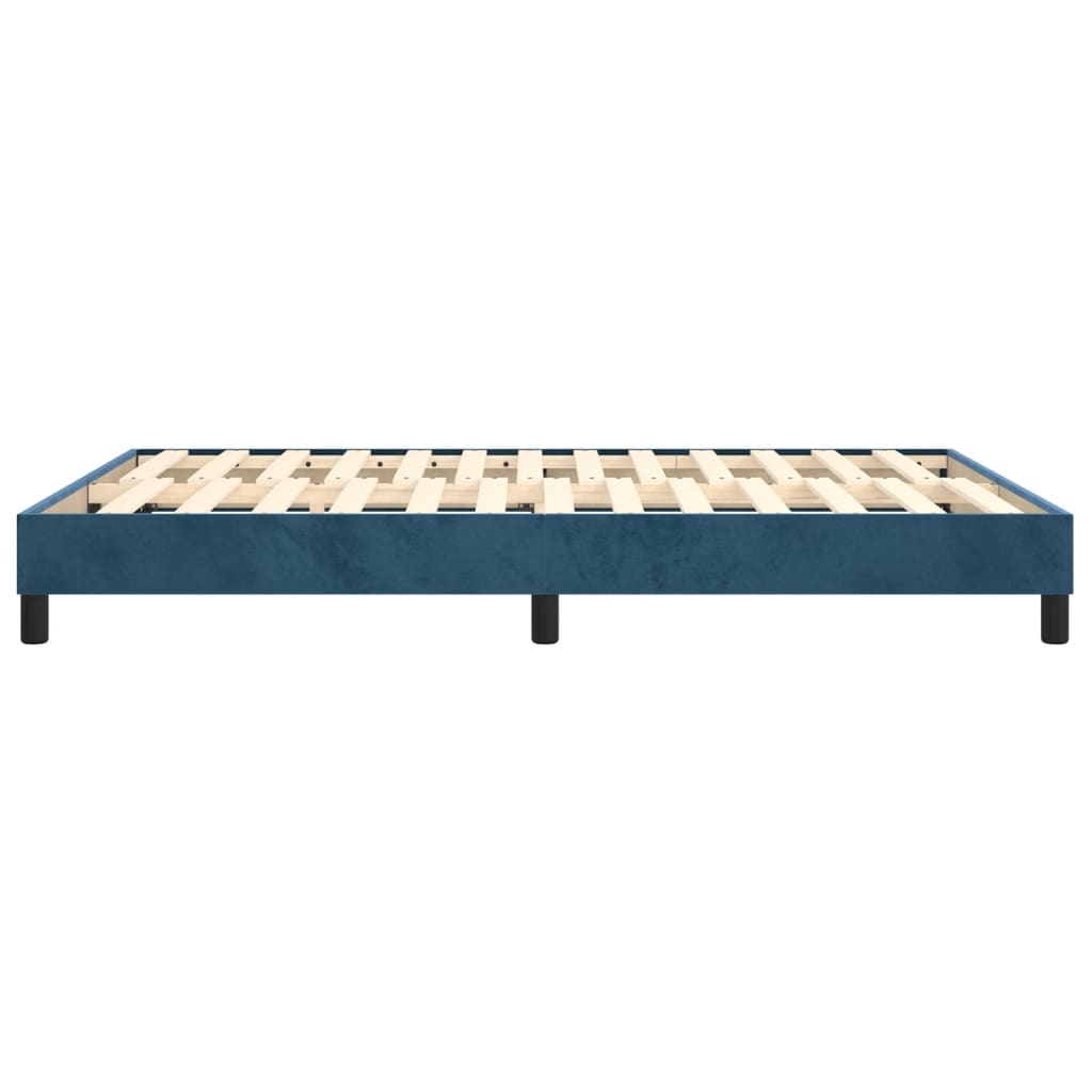 vidaXL Cadru de pat box spring, albastru închis, 140x190 cm, catifea