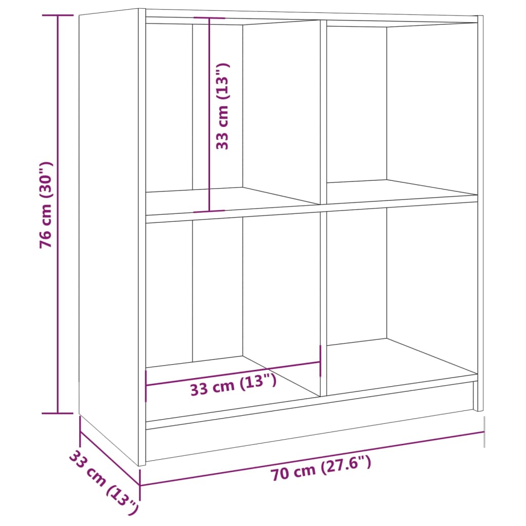 vidaXL Servantă, maro miere, 70x33x76 cm, lemn de pin