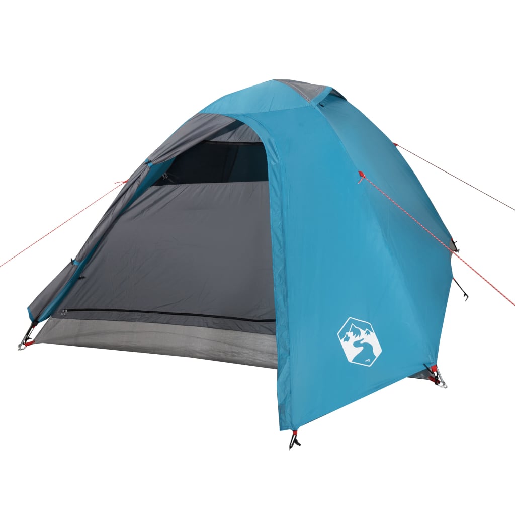 vidaXL Cort de camping cupolă pentru 3 persoane, albastru, impermeabil