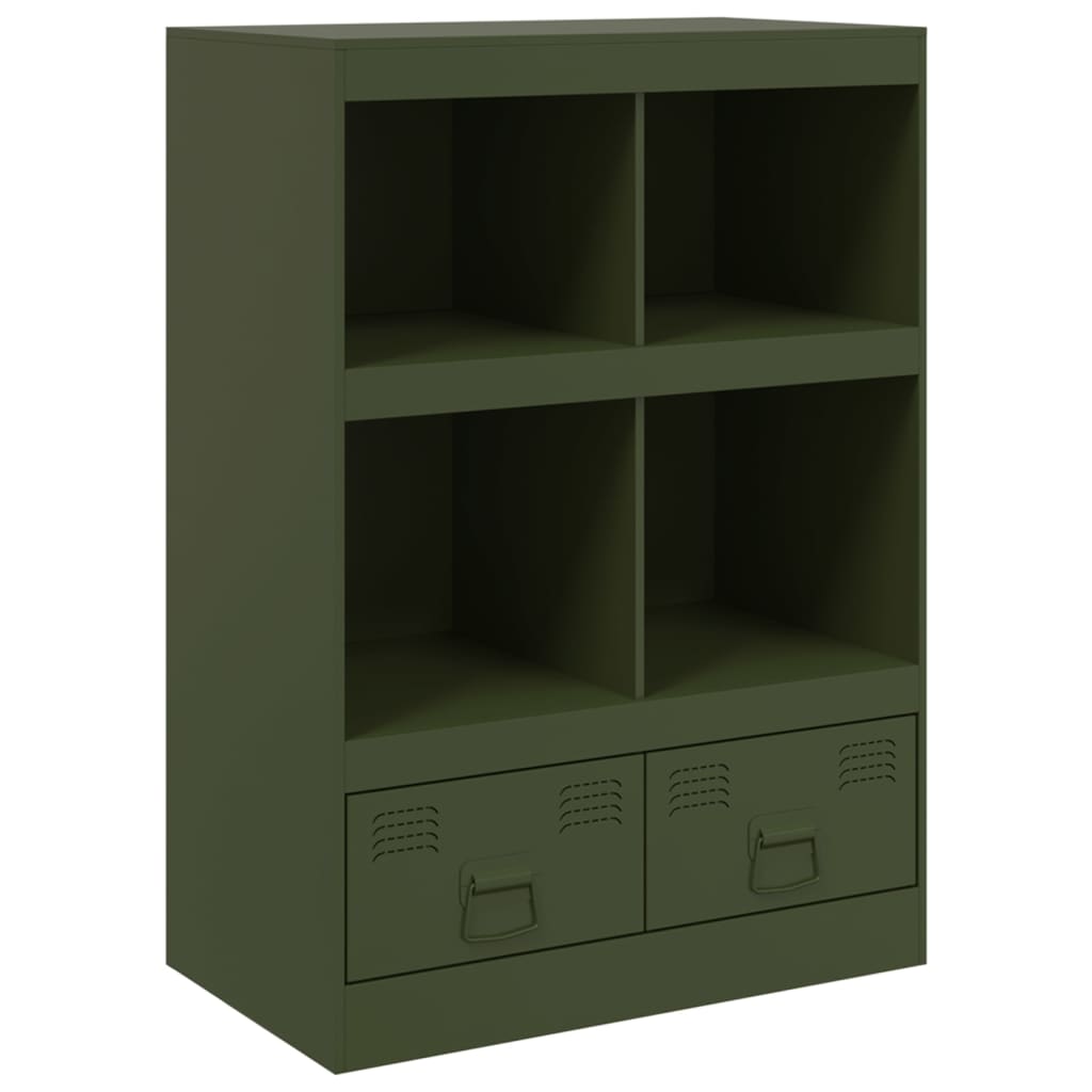 vidaXL Dulap înalt verde măslină 67x39x95 cm oțel