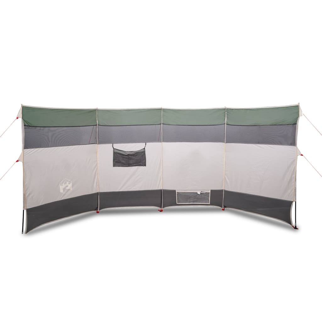 vidaXL Paravan de camping, verde, 366x152x152 cm, impermeabil