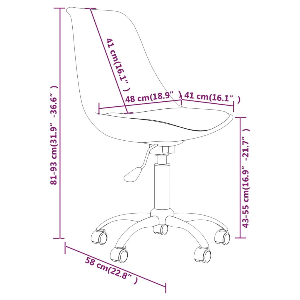 vidaXL Scaune de bucătărie pivotante, 2 buc., albastru, textil