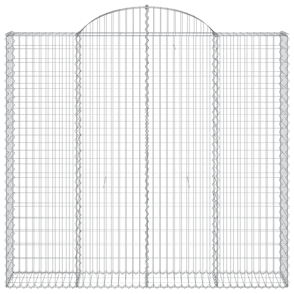 vidaXL Coșuri gabion arcuite 3 buc, 200x30x180/200cm, fier galvanizat