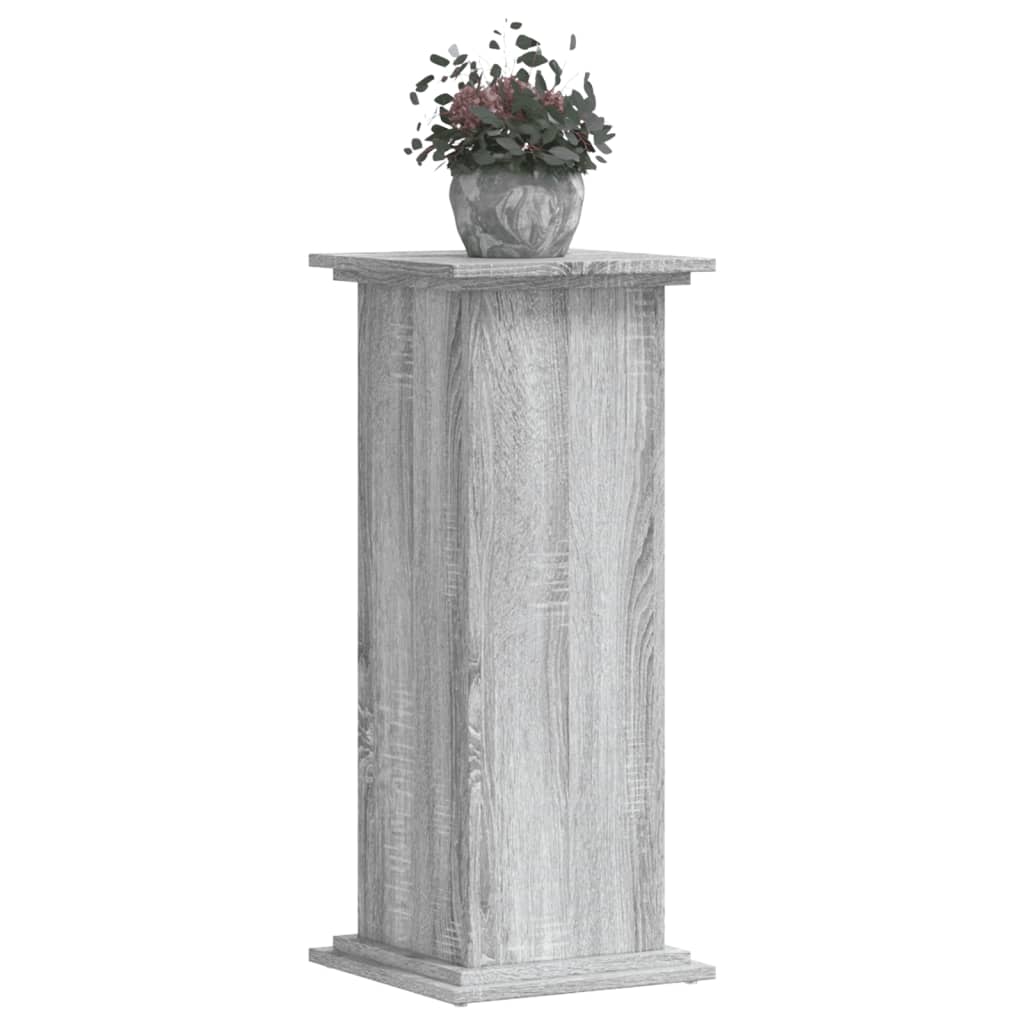 vidaXL Suport de plante, sonoma gri, 33x33x80 cm, lemn prelucrat