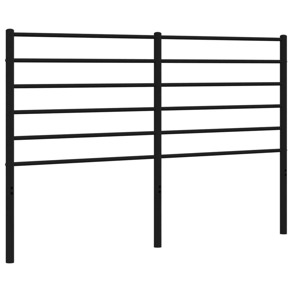 vidaXL Tăblie de pat metalică, negru, 120 cm