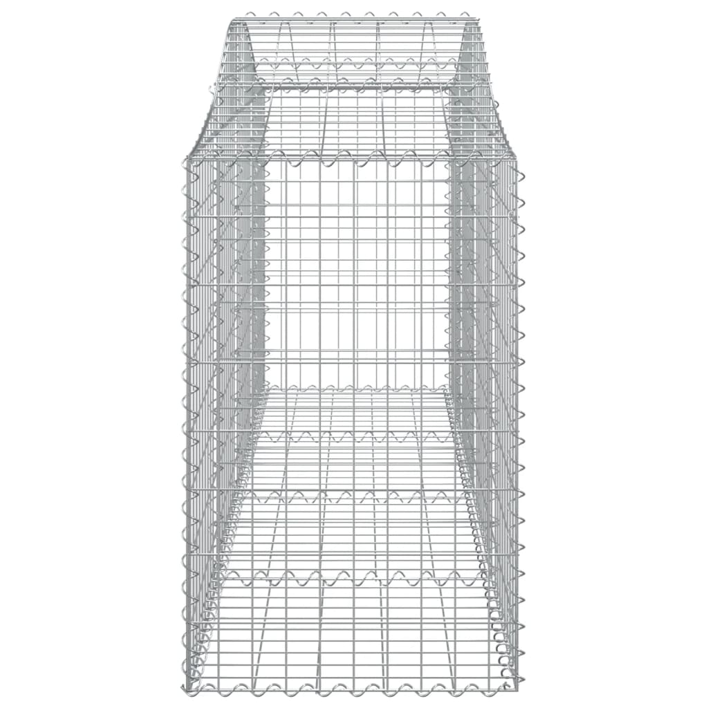 vidaXL Coșuri gabion arcuite 15 buc, 200x50x80/100 cm, fier galvanizat