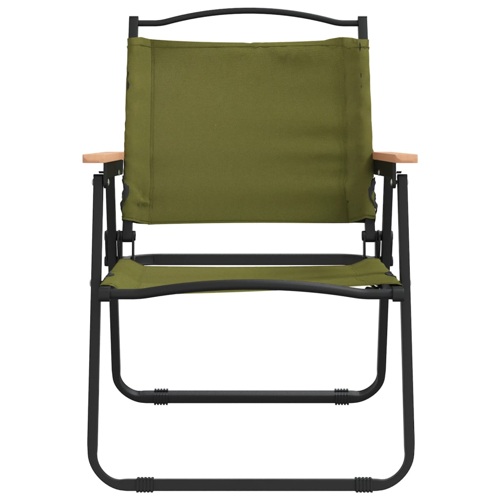 vidaXL Scaune de camping, 2 buc., verde, 54x55x78 cm, țesătură Oxford