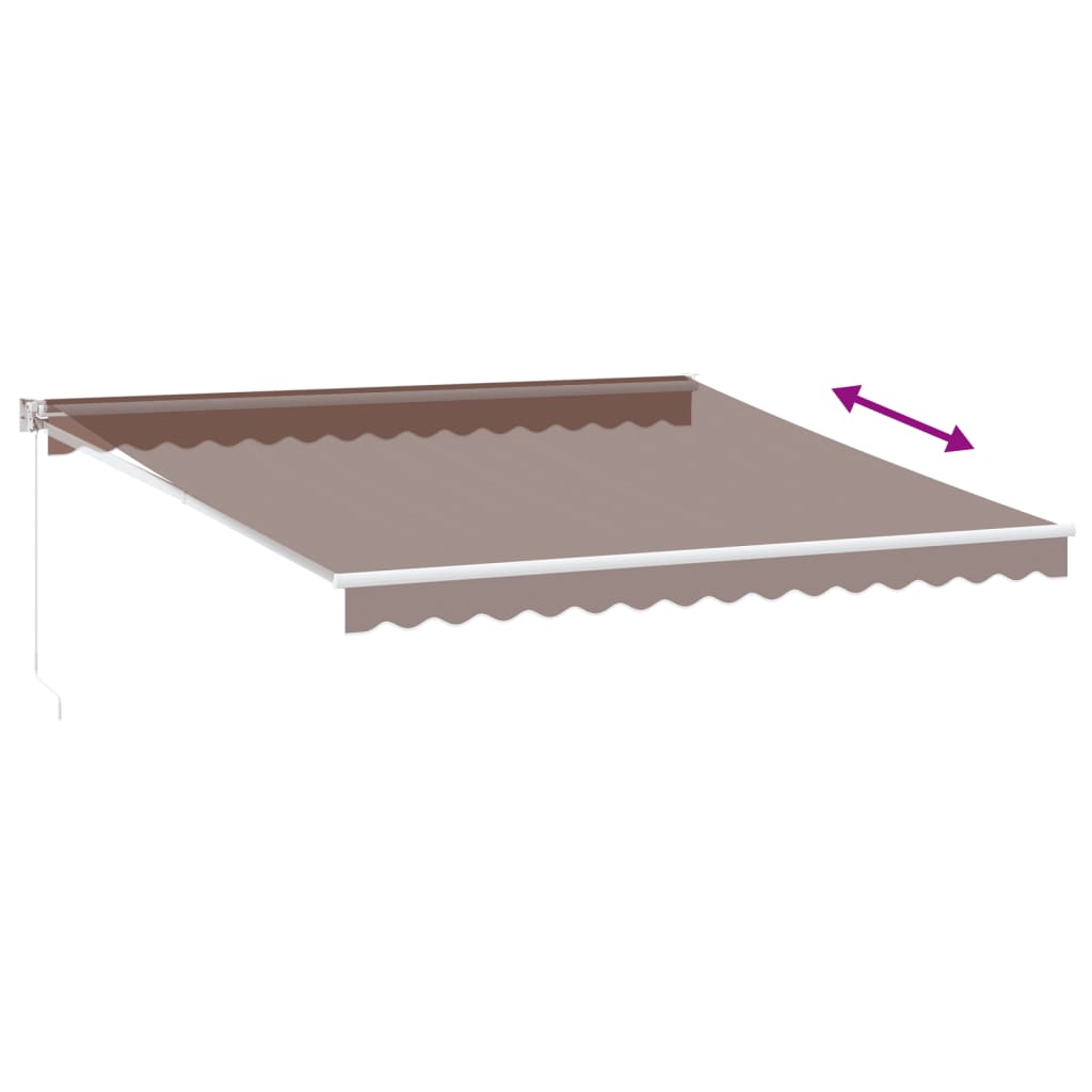 vidaXL Copertină retractabilă manual, maro, 400x300 cm