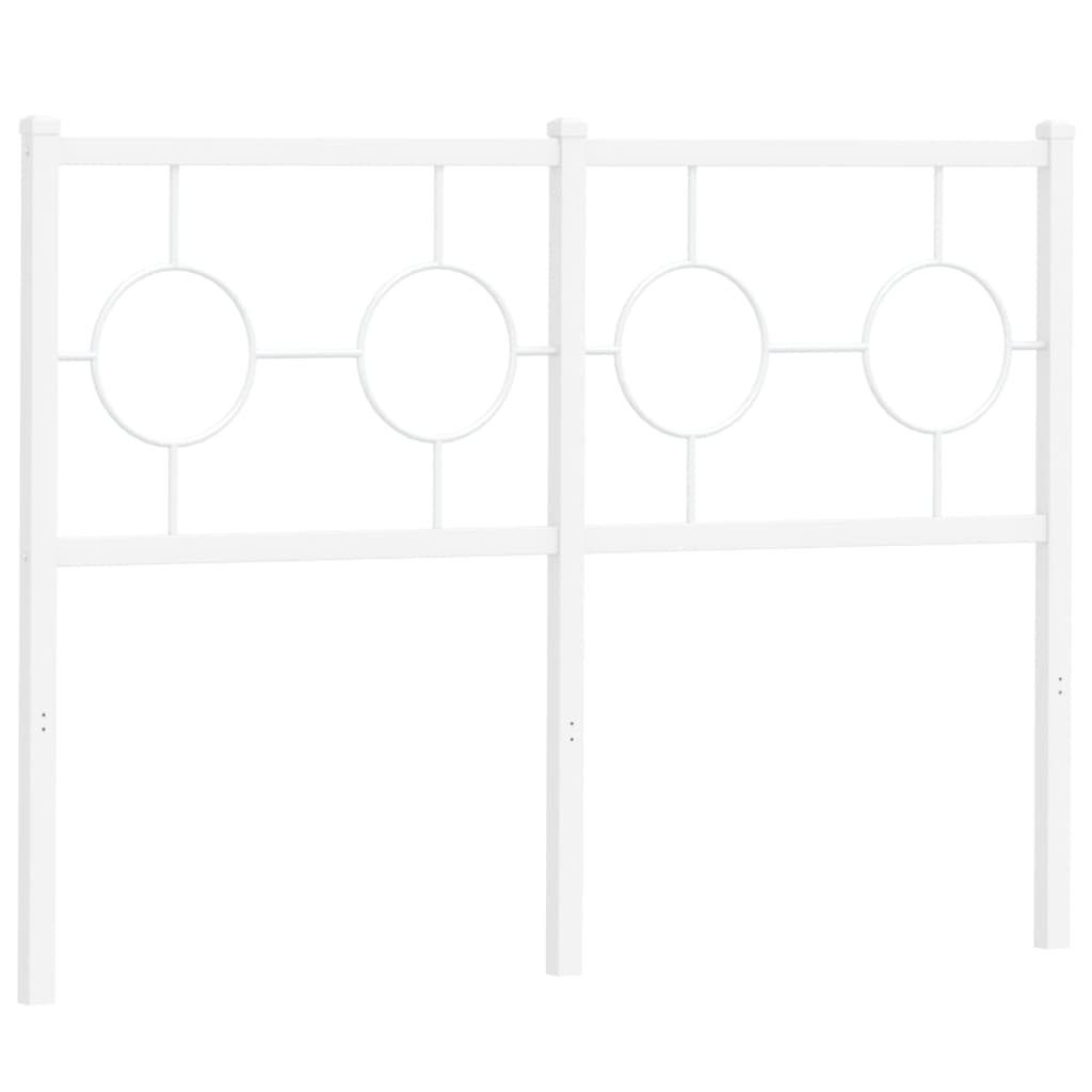 vidaXL Tăblie de pat metalică, alb, 120 cm