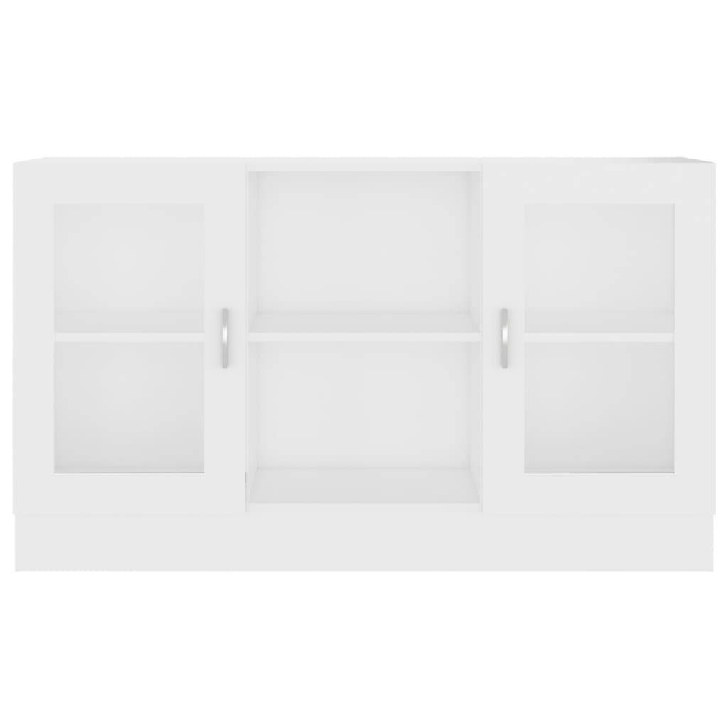 vidaXL Dulap cu vitrină, alb, 120 x 30,5 x 70 cm, lemn prelucrat