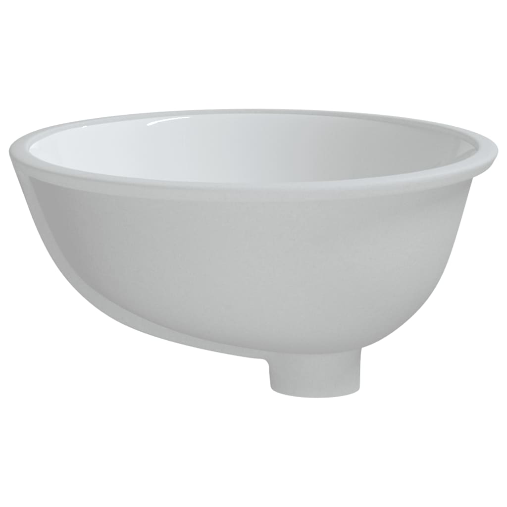 vidaXL Chiuvetă de baie albă 43x35x19 cm, ovală, ceramică