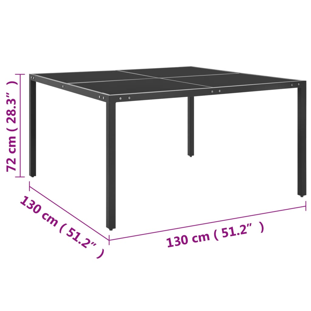 vidaXL Set mobilier de exterior, 9 piese, oțel