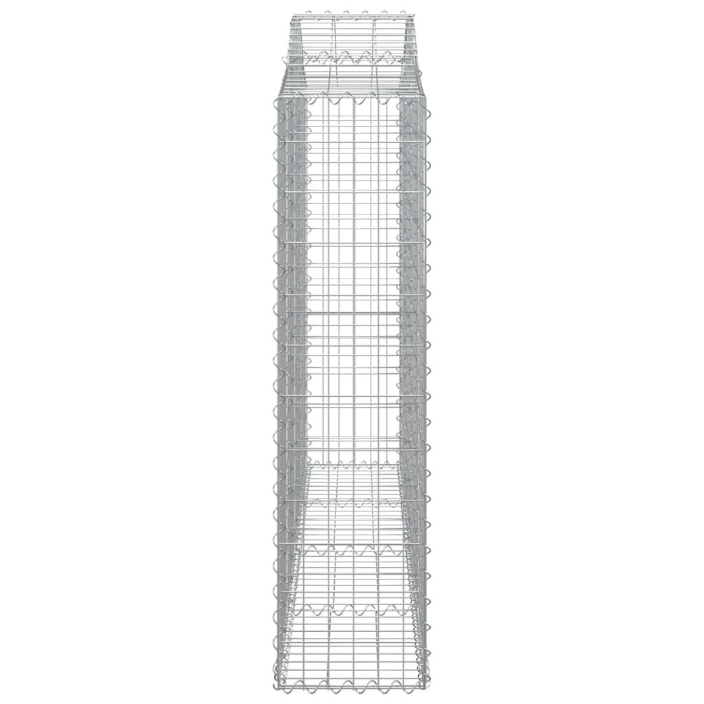 vidaXL Coșuri gabion arcuite 4 buc, 200x30x120/140 cm, fier galvanizat