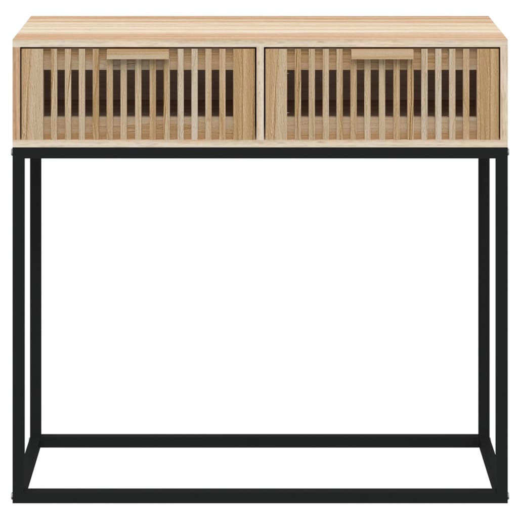 vidaXL Masă consolă, 80x30x75 cm, lemn prelucrat și fier