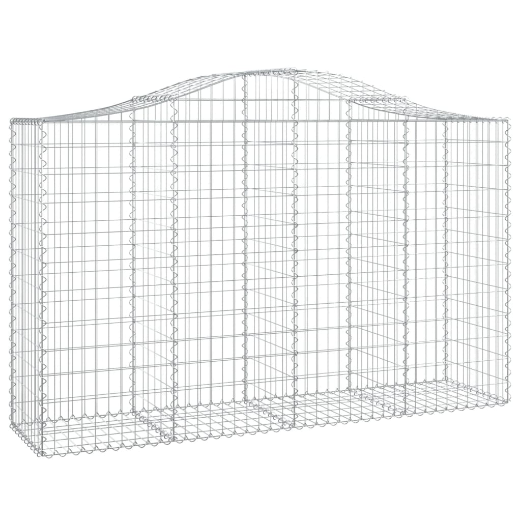 vidaXL Coșuri gabion arcuite 25 buc, 200x50x120/140cm, fier galvanizat