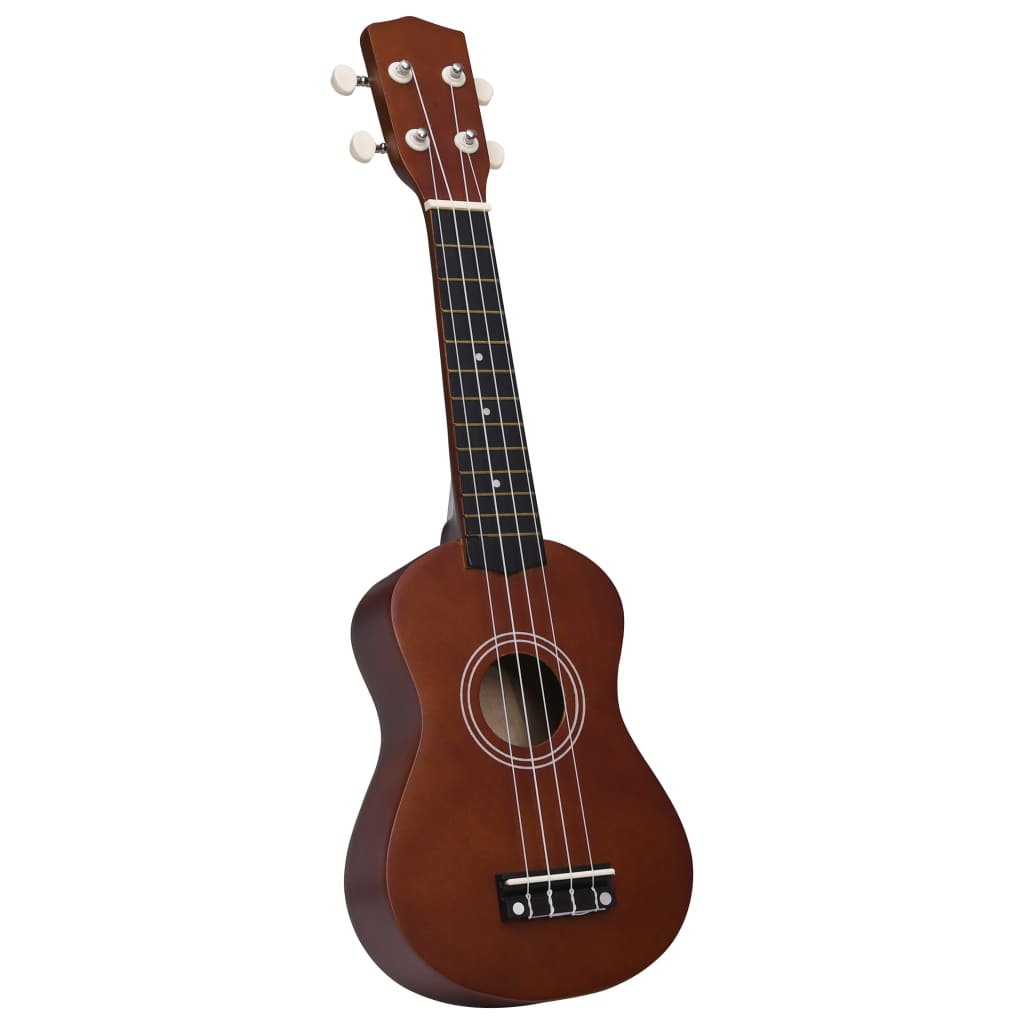 vidaXL Set ukulele soprano, cu husă, pentru copii, natural, 21"