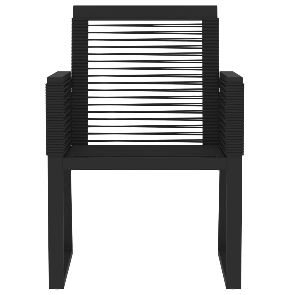 vidaXL Set mobilier de grădină, 7 piese, negru