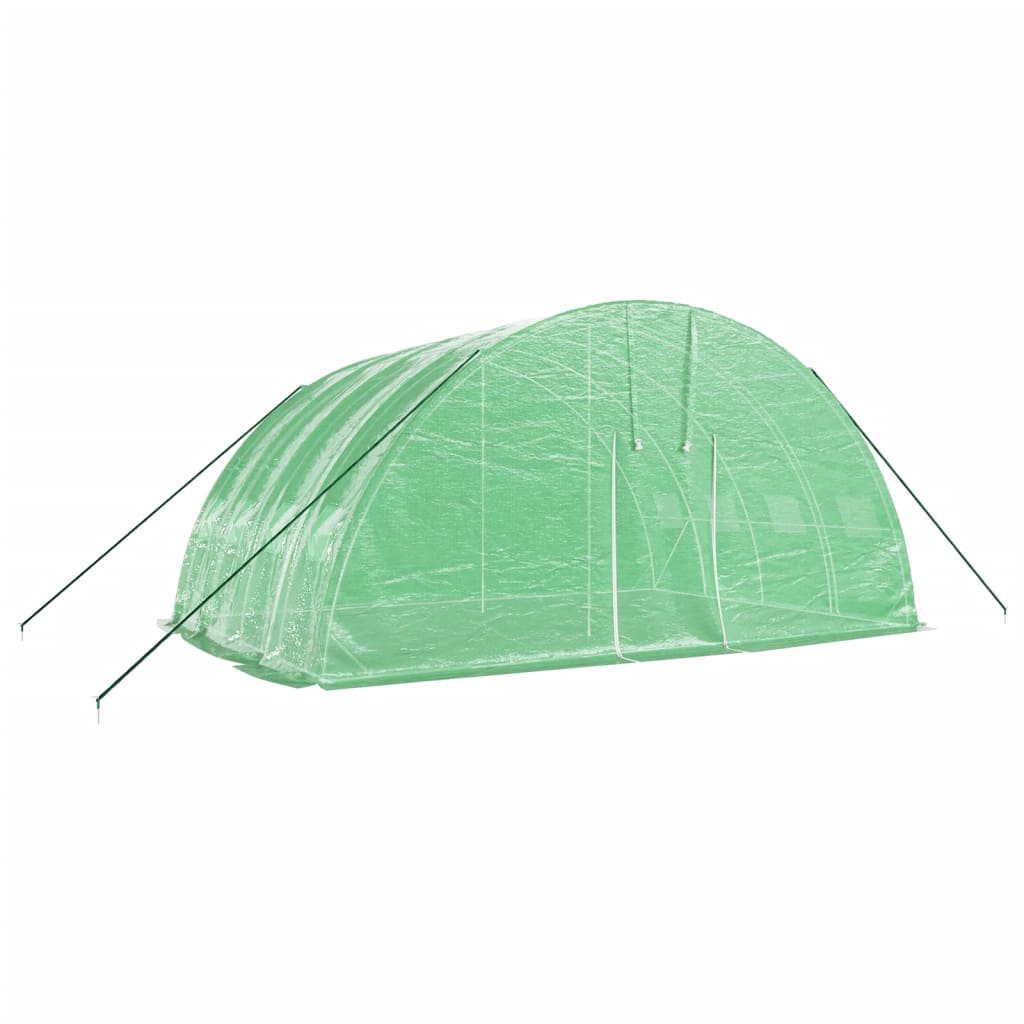 vidaXL Seră cu cadru din oțel, verde, 24 m², 6x4x2,85 m