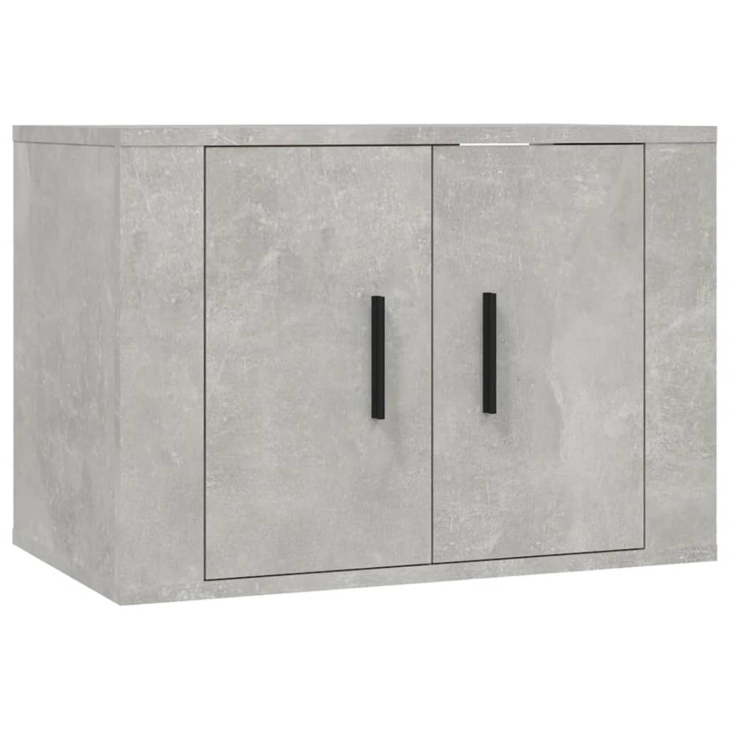 vidaXL Dulapuri TV montate pe perete, 2 buc., gri beton, 57x34,5x40 cm