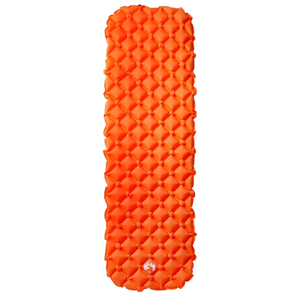vidaXL Saltea gonflabilă de camping, 1 persoană portocaliu 190x58x6 cm