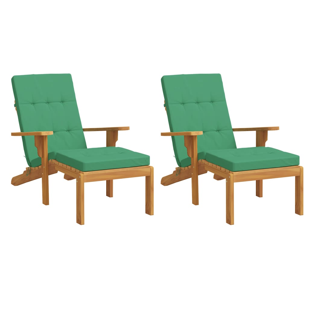 vidaXL Perne scaun de terasă, 2 buc, verde, țesătură Oxford