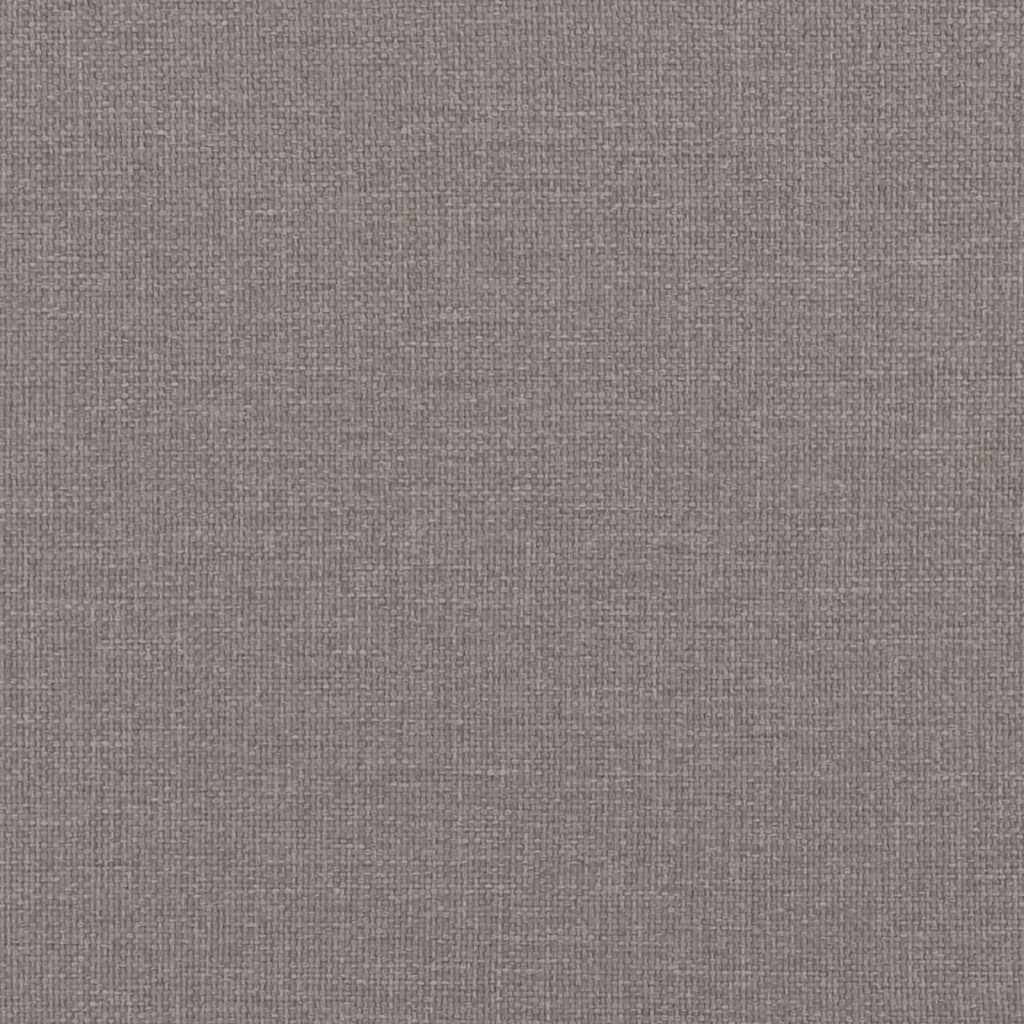 vidaXL Canapea cu 3 locuri și taburet, taupe, 180 cm, material textil