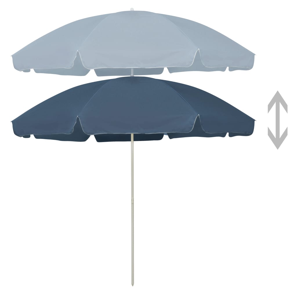 vidaXL Umbrelă de plajă, albastru, 300 cm